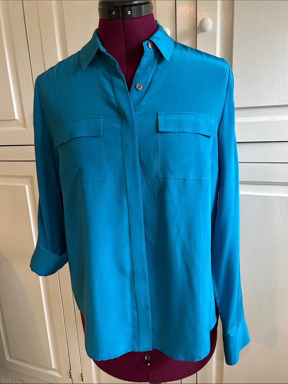 Silk tunic style blouse.